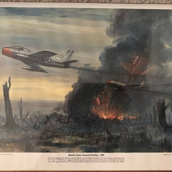 Vintage Charles Hubbell Art Print Lithographs Airplanes Set of 3 NIP - Picture 4 of 9